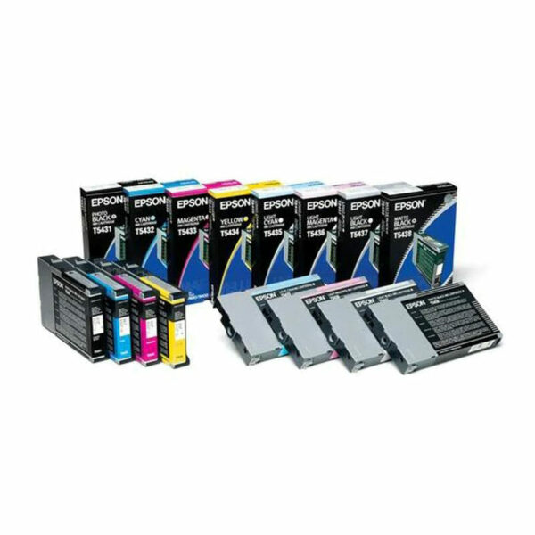 Set of 8 Epson T543 with Additional cartridge display